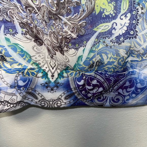 Women's Maurices Blouse Tunic Top Studded Size 2 Blue Green Grey Plus Size - Picture 8 of 14